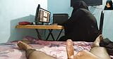 (35 year old Aunty ke sath Chudai) Indian Aunty Work On Computer, im Masturbat Beside, when she looked then I fucked her snapshot 3