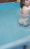 Riding a dildo in the pool snapshot 4