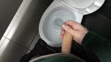 RISKY! JERKING OFF IN PUBLIC TOILET (23cm) Teen Boy Cute snapshot 4