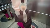 An unknown sporty girl from the hotel gives me a blowjob in the public elevator and helps me finish cumming snapshot 6