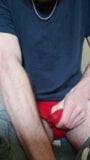 Huge Cum For Final Time in Red Briefs snapshot 5