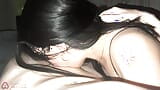 戴着面具的漂亮黑发女郎的深度口交！Pov！ snapshot 10