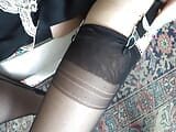 Fully fashionable stockings and silk kimono snapshot 7