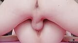 Närbild klitoris slickar och hård fitta knullar enorm mängd sperma droppande fitta snapshot 15