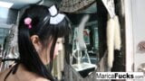 Japanese Maid gets horny cleaning up the bathroom snapshot 4