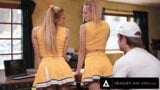 MODERN-DAY SINS - Naughty PETITE CHEERLEADERS Compete For Pervy Coach's Cock In DEEP ANAL THREESOME! snapshot 3