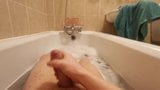 Hung British White Male Wanking in the Bath Talking Dirty snapshot 2