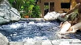 Sexy milf follada en jacuzzi al aire libre - pareja rusa amateur snapshot 13