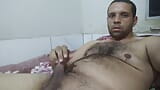 Young bear shows his face, body and masturbates while lying on his bed 1 snapshot 14