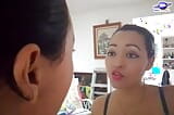 Saturno Squirt the sexiest Latin babe, she is facing her husband's lover. snapshot 12