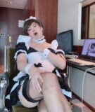 Asian sissy slut in maid dress snapshot 4