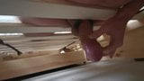 Wanking, masturbation with the bed box spring snapshot 9