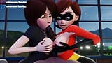 Madrasta Cass e Helen Parr fazem sexo duro e violento - elastigirl dupla penetração anal (creampie anal, sexo anal duro) por salvar snapshot 2