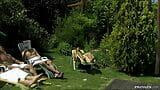 PRIVATE While Outdoors Sunbathing, Jade Sin Gets DPd in a Gangbang! snapshot 1