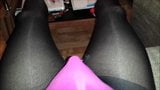 Nadine in black pantyhose and pink swimsuit snapshot 3