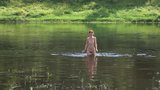 Topless swimming in Volga-river snapshot 3