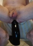 x-man all black 45 dildo male anal insertion snapshot 2