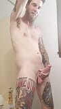 Stroke Daddy showing off in the shower snapshot 2