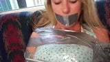 Veronica stepmummy bondage in saran wrap and duct tape Preview snapshot 5