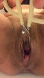 HOT!! Mature sub opens pussy with tongs.....then SQUIRTS!!! snapshot 3