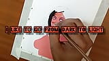 Erotische kunst of tekening van sexy Desi Indische milf vrouw genaamd "betoverde" snapshot 3