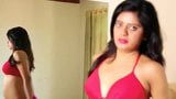 Bhabhi Savita dalam pakaian panas malam dan berpakaian merah yang berwarna merah snapshot 2