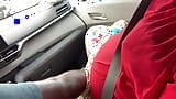 Big ass SSBBW with big tits caught masturbating publicly in car & getting fingered by black guy outdoor snapshot 8