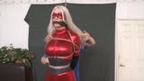 Red Superheroine in Bondage  and humiliated snapshot 6