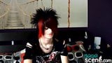 Gay emo twink Vayne Insanity jerks off and anal plays solo snapshot 12