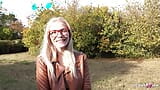 GERMAN SCOUT - Fittes blondes brille-mädchen Vivi Vallentine Pickup und spricht mit Casting-fick snapshot 4