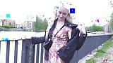 Exploradora alemana - adolescente rubia flaca Daruma Rai recogida para un casting en Berlín snapshot 3