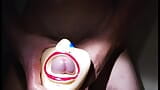 Blowjob terbalik dengan mainan seks mounth ini, closeup banyak banget snapshot 7