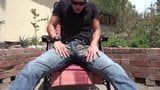 Cum Jeans Part 3 - Wetting the dried cum with piss snapshot 3