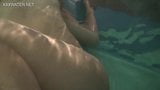 Etwas behaartes Teenie Olga Kukuruzina masturbiert im Pool snapshot 10