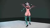 Haku Succubus nude hentai dancing good-night kiss MMD 3D - Orion - clear blue clothes color edit Smixix snapshot 5