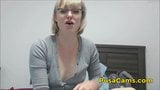 Perky little blonde with glasses. snapshot 1