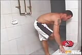 Muscular Basketball Player Destroys a Colleague with Tight Asshole at the Shower snapshot 1