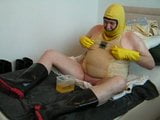 the fat piss-pervert in black n red rubber wellies snapshot 4