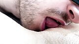 Blindfolded guy eats pussy close up snapshot 11