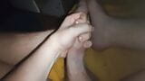 Jerking off and smearing cum on my feet snapshot 6