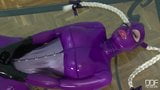 HOT Purple Latex Dildo Bate snapshot 11