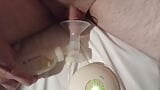 small cut cock is milked by a breast pump - less than a minute to premature cum snapshot 3