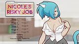 Nicole Riskanter Job, Hentai-Spiel, Porno-Spiel Ep.3, spielt mit einem riesigen Dildo vor der Kamera snapshot 1