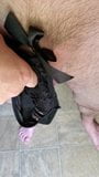 Nylon cock dirty dau panty jerk bow tied snapshot 2