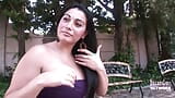 Thick Nervous Brunette Flashes for First Time snapshot 4