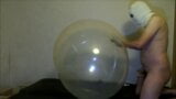 Fucking an clear ballon and blow up a small balloon snapshot 2