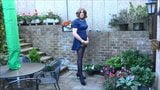 Alison can't stop wanking in the garden - Sexy Crossdresser snapshot 7