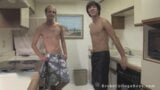 Sexy Young Guys Fooling Around in the Kitchen snapshot 5