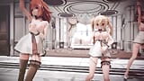 MMD R-18 Аниме-девушки сексуально танцуют (клип 3) snapshot 4