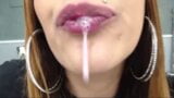 close-up saliva play and dildo deepthroat snapshot 5